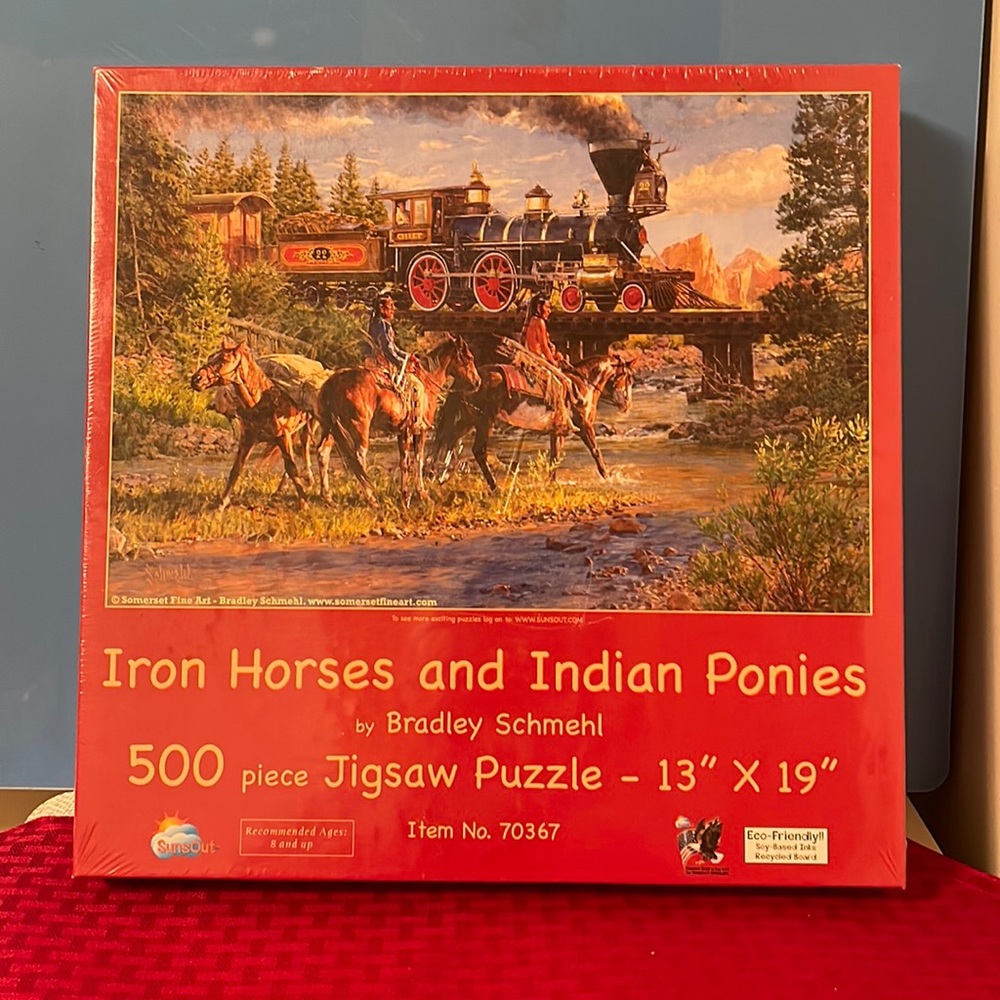 Iron Horses and Indian Ponies 500 piece puzzle